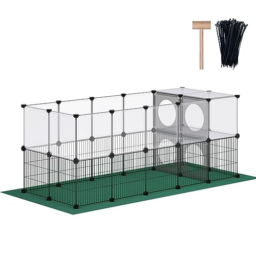 DINMO Laufstall für Kleintiere mit Oxford-Matte, 63cm Höhe, Haustier-Übungszaun, Heimschutz, Kombination aus Eisengitter und Kunststoff, Visualisierung, Heimwerken, Spiele, Lochserie, 160 x 70 x 63 cm DINMO Laufstall für Kleintiere mit Oxford-Matte, 63cm Höhe, Haustier-Übungszaun, Heimschutz, Kombination aus Eisengitter und Kunststoff, Visualisierung, Heimwerken, Spiele, Lochserie, 160 x 70 x 63 cm von DINMO