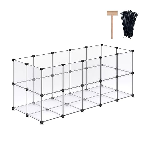 DINMO Meerschweinchenkäfige, Welpenlaufstall, Kleintierlaufstall für Kaninchen, Hasen, Frettchen, Igel, DIY, Erweitert, Tragbar, Übungszaun, 155 x 63 x 63 cm DINMO Meerschweinchenkäfige, Welpenlaufstall, Kleintierlaufstall für Kaninchen, Hasen, Frettchen, Igel, DIY, Erweitert, Tragbar, Übungszaun, 155 x 63 x 63 cm von DINMO