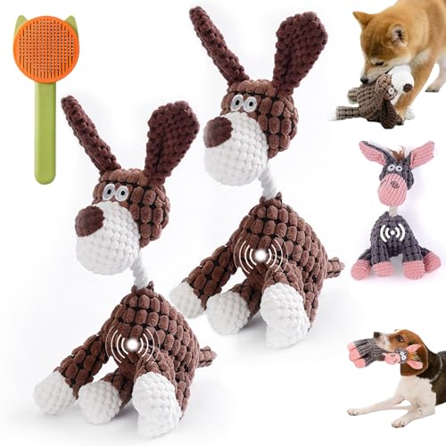 Briteza - Briteza Dog Toys, 2024 Premium Immortal Squeaker Plush Toy for Aggressive Chewers, guaranteed Indestructible Dog Squeaky Toys for Small, Medium &Large Dogs, Teeth Cleaning (2Pcs-F) von DINNIWIKL