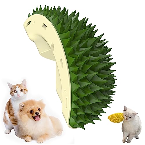 DINNIWIKL Durian Multifunctional Toys, Cat Scratcher Durian Comb, Durian Cat Scratcher, Cat Hair Scratcher,Cat Massager,Cat Scratching Wall, Corner Decoration Pet Toy (1Pcs-Green) von DINNIWIKL
