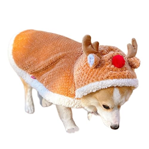 DINSOAVR Schöner Rentier Haustier Umhang Mit Kapuze Für Die Weihnachtsfeier Bequemes Hundefest Kostüm Warme Winterumhänge Für Hunde Und Katzen DINSOAVR Schöner Rentier Haustier Umhang Mit Kapuze Für Die Weihnachtsfeier Bequemes Hundefest Kostüm Warme Winterumhänge Für Hunde Und Katzen von DINSOAVR