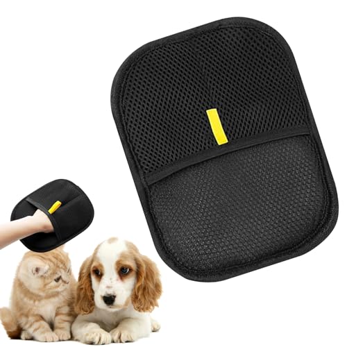 Fellmagnet Handschuh, 2025 New Pet Hair Remover Glove, Static Removal Gloves Pet,Double-Sided Pet Grooming Gloves, Hundehaar Katzenhaar Handschuh, Wiederverwendbare Handschuhe zur Tierhaarentfernung von DINSONG