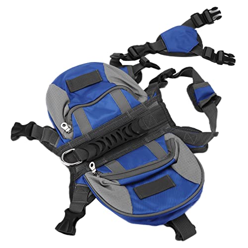 Outdoor Hunde Rucksack mit verstellbaren Gurten, mehreren Aufbewahrungstaschen und reflektierenden Sicherheitsdetails, Hound Satteltaschen Design zum Wandern und Reisen mit (M) von DIRBAK