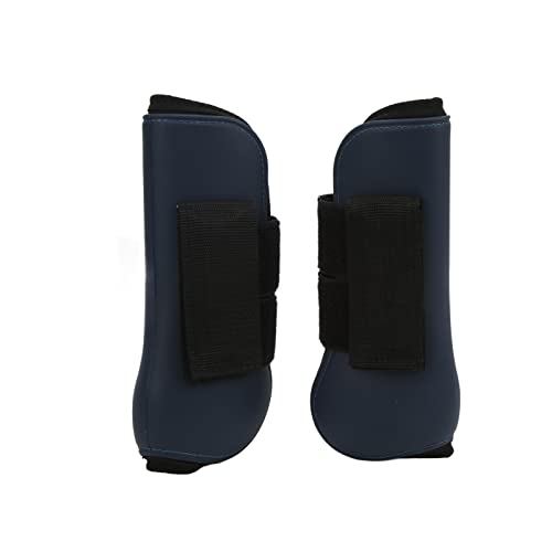 PU -ebein Schutzstiefel Langlebige elastische estiefel mit Polsterung Innenpolster für Match -Reitbein -Stütze 2pcs (Navy Blue Front Legs L) von DIRBAK