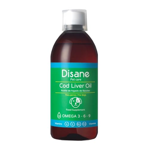 DISANE Hunde-Lebertran | 500ml| Natürliche Ergänzung für Gelenk- und Fellpflege | Hervoragende Quelle von Omega 3 und Vitaminen für Hunde von DISANE