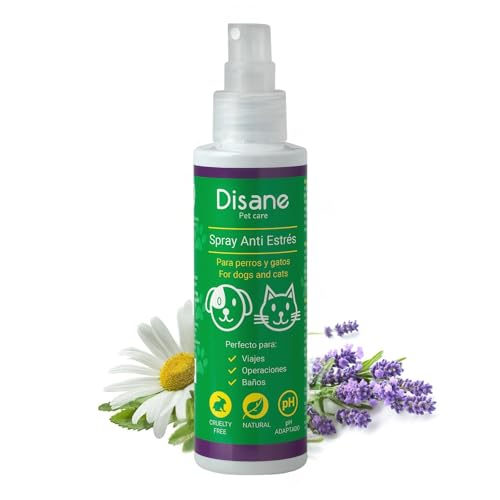 DISANE Natürliches Anti-Stress-Spray für Hunde und Katzen |150ml| Beruhigende Wirkung für Hunde und Katzen | Natürliches Entspannungsmittel | Lindert Stress und Angst von DISANE