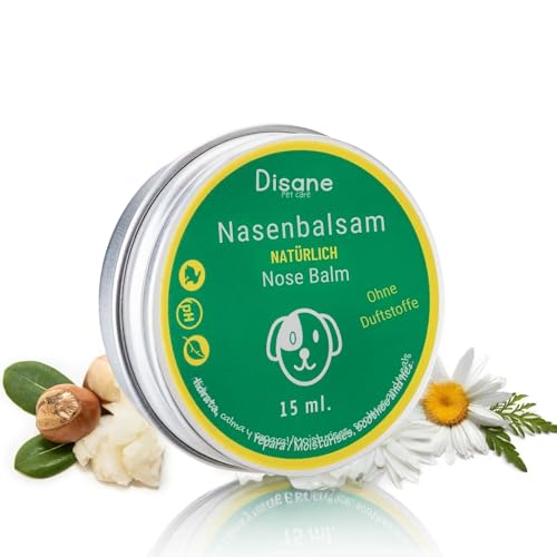 DISANE Natural Dog Nose Balm 15ml : Hunde-Nasencreme : Befeuchtet und beruhigt die Hundenase : Ohne Duft- und Geschmacksstoffe von DISANE