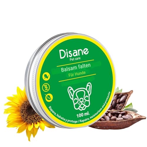 DISANE Natural Dog Anti-Falten-Balsam 100ml | Hundefaltencreme | Schützt, repariert und befeuchtet die gereizte Haut im Gesicht und an den Ohren des Hundes. Frei von Duft- und Geschmacksstoffen. von DISANE