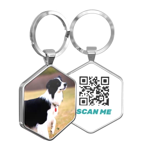 DISONTAG QR Code Hundemarke ID Personalisierte Soziale Online Seite-Kostenlos Online Haustier Profil-Modifizierbar-Kontrolle der Privatsphäre-Keine APP Erforderlich(Diamant) von DISONTAG
