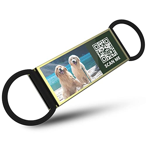 DISONTAG Personalisierter Hundemarke, Haustier ID Tag, Pet ID Tags, Katzen-Pferde-ID-Tag,QR Direkt zum Profil Speichern und Info anzeigen von DISONTAG