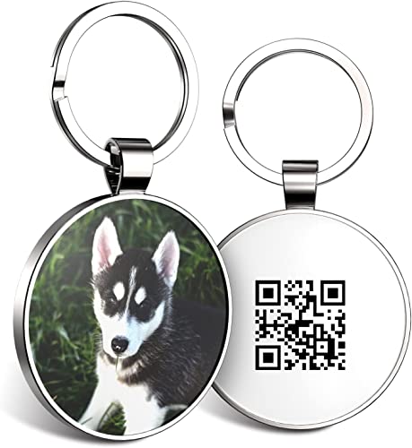 DISONTAG QR Code Hundemarke ID Foto Anpassen Personalisierte Online Seite-Kostenlos Online Haustier Profil-Modifizierbar-Kontrolle der Privatsphäre-Keine APP Erforderlich von DISONTAG