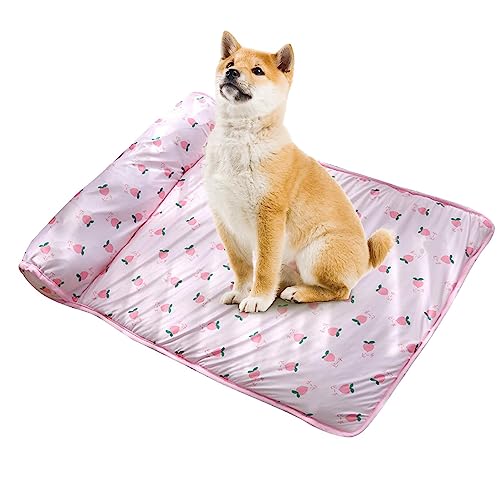 DISPRA Kühlmatte für Hunde, Eiskühlmatte mit Kissen, leichte waschbare Haustierkühlmatte, Katzenkühlmatte, tragbare Haustierkühlmatte für Reisen, Welpen, Innen, Kaninchen und Katzen DISPRA Kühlmatte für Hunde, Eiskühlmatte mit Kissen, leichte waschbare Haustierkühlmatte, Katzenkühlmatte, tragbare Haustierkühlmatte für Reisen, Welpen, Innen, Kaninchen und Katzen von DISPRA