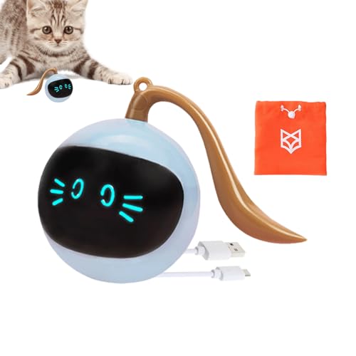 DISPRA Smart Ball Katzenspielzeug, rollender Smart Ball Katze, Power Ball mit LED-Lichtern, geruchloser Rollball, Katzenspielzeug, ABS-Kunststoff, lebendige Form, intelligenter Katzenball für die DISPRA Smart Ball Katzenspielzeug, rollender Smart Ball Katze, Power Ball mit LED-Lichtern, geruchloser Rollball, Katzenspielzeug, ABS-Kunststoff, lebendige Form, intelligenter Katzenball für die von DISPRA