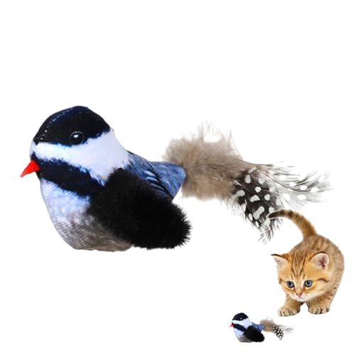 DISPRA Zwitschernder Vogel Katzenspielzeug, flatternder Vogel Katzenspielzeug, leichtes zwitscherndes Vogel-Katzenspielzeug, Federweiches Katzenvogelspielzeug mit Vogelgeräuschen, Katzenspielzeug, DISPRA Zwitschernder Vogel Katzenspielzeug, flatternder Vogel Katzenspielzeug, leichtes zwitscherndes Vogel-Katzenspielzeug, Federweiches Katzenvogelspielzeug mit Vogelgeräuschen, Katzenspielzeug, von DISPRA