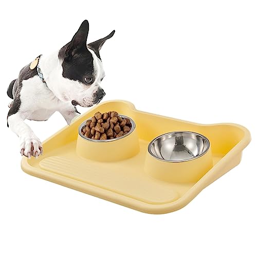 Futter- und Wassernäpfe für Hunde - Auslaufsichere Trink- und Futternäpfe für Haustiere - Heimtierbedarf, Katzenfutterstation für den Innenbereich mit Rutschfester Basis für kleine bis Dispra von DISPRA
