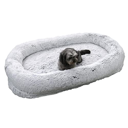 Hundebett in menschlicher Größe, waschbares Fleece-Hundebett, antiallergen, kuscheliges Haustierbett, weiches Welpenbett für kaltes Wetter, riesige Betten für Menschen, Familien, Haustiere Hundebett in menschlicher Größe, waschbares Fleece-Hundebett, antiallergen, kuscheliges Haustierbett, weiches Welpenbett für kaltes Wetter, riesige Betten für Menschen, Familien, Haustiere von DISPRA