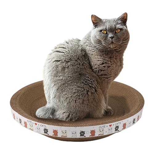 Katzenbett aus Karton, ovale Form Karton Katzenkratzer, Hochdichte Katzenkratzbrett, Katzenkratzpads zum Schleifen von Kralle, Katzenkratzer für Indoor Cats Grinding Claw Katzenbett aus Karton, ovale Form Karton Katzenkratzer, Hochdichte Katzenkratzbrett, Katzenkratzpads zum Schleifen von Kralle, Katzenkratzer für Indoor Cats Grinding Claw von DISPRA