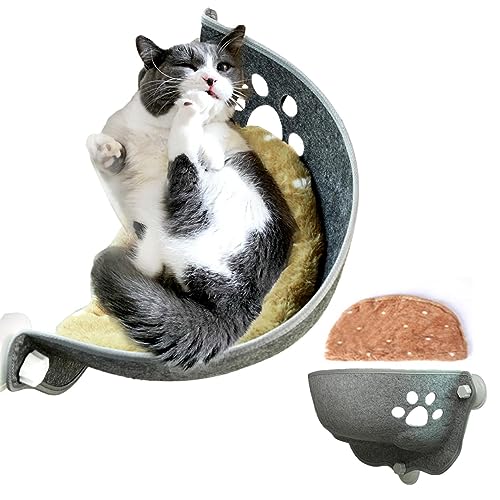 Katzenbett mit Fenster – Hängematte für Katzen für Fenster – Kühlbett, atmungsaktiv und freistehend für Haustiere, erhöht, waschbar, mit robusten Rahmen für Kätzchen Dispra Katzenbett mit Fenster – Hängematte für Katzen für Fenster – Kühlbett, atmungsaktiv und freistehend für Haustiere, erhöht, waschbar, mit robusten Rahmen für Kätzchen Dispra von DISPRA