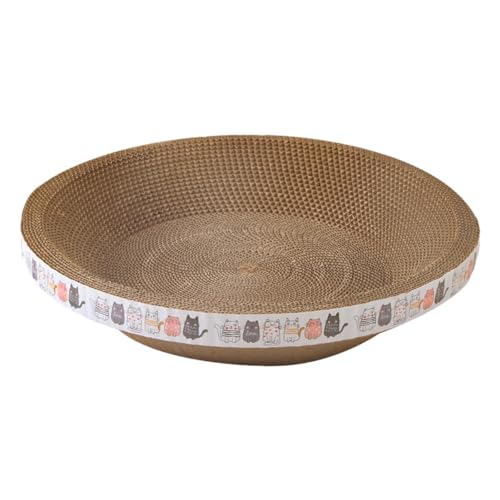 Kratzschale für Katzen, oval/rund, 2 in 1 Katzenschüssel, Kratzbrett aus Pappe, Kratzbrett, gewellte Schale, kratzfeste Schüssel, Trainingsspielzeug für Katzen, Kätzchen Kratzschale für Katzen, oval/rund, 2 in 1 Katzenschüssel, Kratzbrett aus Pappe, Kratzbrett, gewellte Schale, kratzfeste Schüssel, Trainingsspielzeug für Katzen, Kätzchen von DISPRA