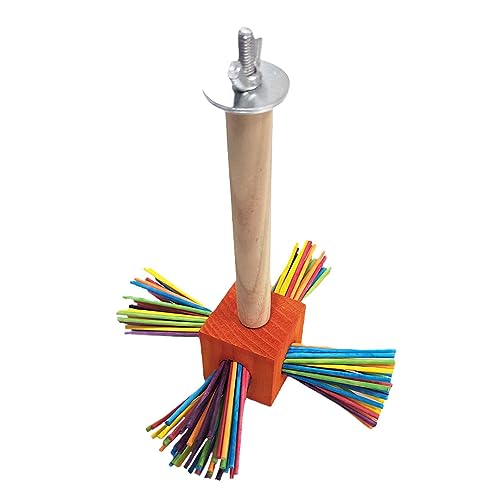 Vogelbeißspielzeug, drehbarer Anhänger mit bunten Stäbchen, Schnabelschleifspielzeug für Vogelbisse, sicheres Futtersuche aus für Papageien, mittelgroße und kleine Vögel, Sittiche, Vogel Dispra Vogelbeißspielzeug, drehbarer Anhänger mit bunten Stäbchen, Schnabelschleifspielzeug für Vogelbisse, sicheres Futtersuche aus für Papageien, mittelgroße und kleine Vögel, Sittiche, Vogel Dispra von DISPRA