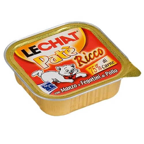 Reiche Pastete mit 100 g | Nassfutter für erwachsene Katzen und Kitten | Rindfleisch und Leberfleisch | Huhn und Truthahn | Lachs und Garnelen | 8 Aluminiumdosen à 100 g mit Gratis (8 x Rindfleisch Reiche Pastete mit 100 g | Nassfutter für erwachsene Katzen und Kitten | Rindfleisch und Leberfleisch | Huhn und Truthahn | Lachs und Garnelen | 8 Aluminiumdosen à 100 g mit Gratis (8 x Rindfleisch von DISTRIBUZIONE 3D