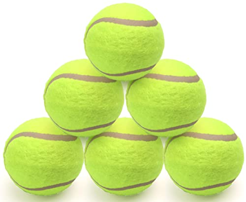 DIVCHI Packung mit 6 Tennisbällen, Sportspiel-Hundespielzeugball, robust und langlebig, ideal für Unterricht, Übungen, Wurfmaschinen und Spielen mit Haustieren von DIVCHI