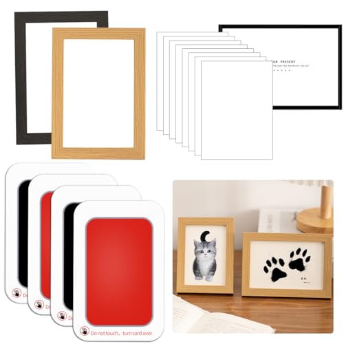 4 Stuck Pfotenabdruck Set Hund, No Wash Rot Nasenabdruck Set Hund Mit 2 Stuck Rahmen Und 8 Stuck Druckkarten, Pfotenabdruck Set Hält Den Abdruck Ihres Geliebten Haustieres Dauerhaft Fest 4 Stuck Pfotenabdruck Set Hund, No Wash Rot Nasenabdruck Set Hund Mit 2 Stuck Rahmen Und 8 Stuck Druckkarten, Pfotenabdruck Set Hält Den Abdruck Ihres Geliebten Haustieres Dauerhaft Fest von DIYBravo
