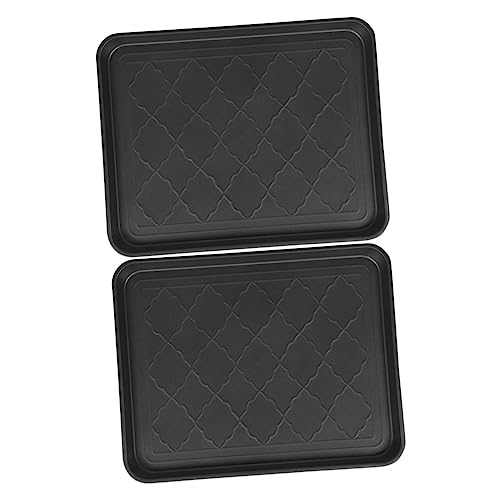 DIYEAH 2 Stück Haustiermattenschale Stiefel schwarzes Tablett Kofferraumwanne drinnen Tabletts Kleine Schuhschale für den Eingang Gartenschuh Organizer Pad pp Black DIYEAH 2 Stück Haustiermattenschale Stiefel schwarzes Tablett Kofferraumwanne drinnen Tabletts Kleine Schuhschale für den Eingang Gartenschuh Organizer Pad pp Black von DIYEAH