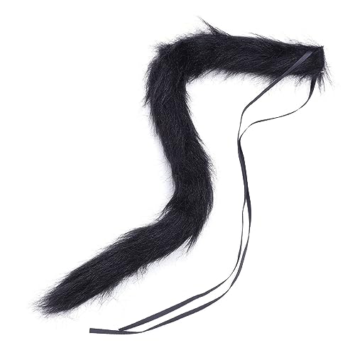 DIYEAH Halloween-Zubehör Katzenschwanz: 1 Stück Halloween Schwarzes Plüsch-Katzenschwanz-Tierschwanzkostüm Für Cosplay-Zubehörparty DIYEAH Halloween-Zubehör Katzenschwanz: 1 Stück Halloween Schwarzes Plüsch-Katzenschwanz-Tierschwanzkostüm Für Cosplay-Zubehörparty von DIYEAH