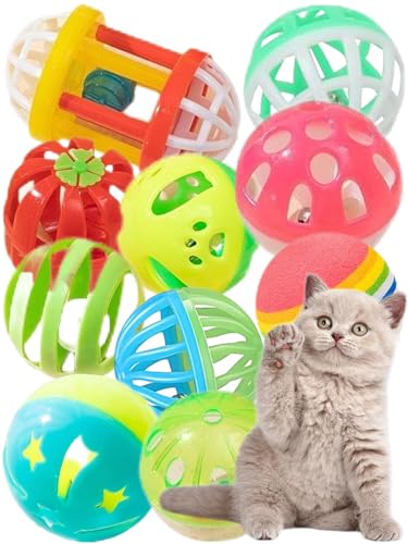 DIYUQISHI Katzenbälle, 10 Stück, machen Katzen glücklich und spielen, Katzenspielzeug für kleine und mittelgroße Rassen DIYUQISHI Katzenbälle, 10 Stück, machen Katzen glücklich und spielen, Katzenspielzeug für kleine und mittelgroße Rassen von DIYUQISHI