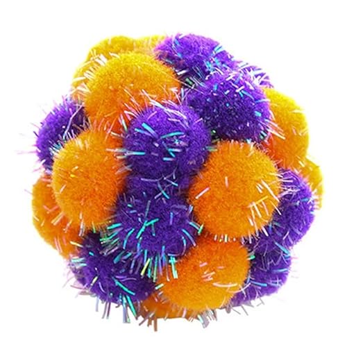 DIdaey Cats Favorite Chasing Ball Toy Pom Poms Balls 5cm Cats Keep Healthy-Toy PomPoms Cats Toy Soft Colorful Pom Balls pompoms balls cats toy von DIdaey