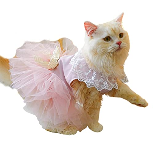 Kleines Hundekostüm französisches Kleid Party Tüll Katzen Festival Kleidung Hundespitzenkleider atmungsaktiv Haustier-Fotografie-Anzug Haustier-Hochzeitskleid von DIdaey
