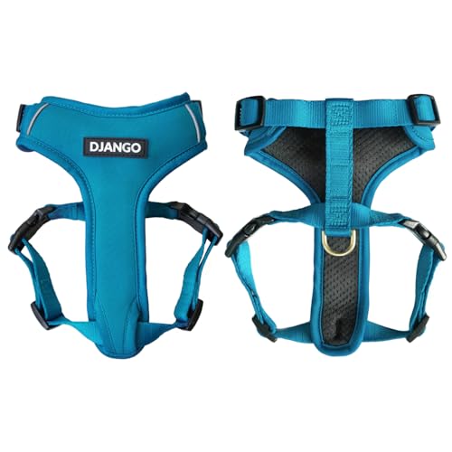 DJANGO Adventure Dog Harness – Bequemes, strapazierfähiges und reflektierendes Neopren-Hundegeschirr für Outdoor-Abenteuer und den Alltag – verstellbares Design mit massiven Messingbeschlägen (Small, DJANGO Adventure Dog Harness – Bequemes, strapazierfähiges und reflektierendes Neopren-Hundegeschirr für Outdoor-Abenteuer und den Alltag – verstellbares Design mit massiven Messingbeschlägen (Small, von DJANGO