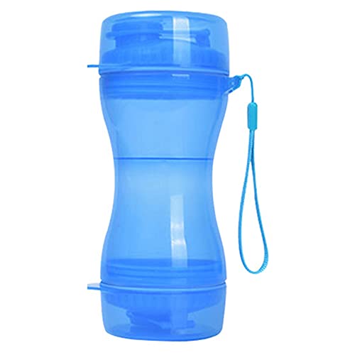 DJDEFK Hunde trinkflasche Tragbare Haustier Hund Wasserflasche Outdoor Training Lebensmittel Lagerung Flasche Hunde Wasserspender für große Hunde Haustiere Zubehör Sachen (Color : Blue) von DJDEFK