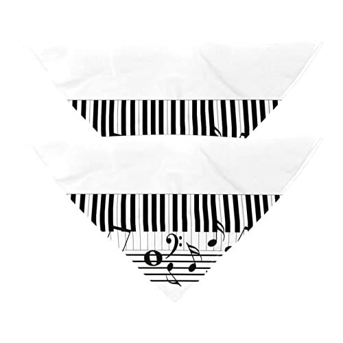 Hundehalstuch, Bandana, Musik, Klavier, Mädchen, Jungen, Haustier-Lätzchen, Halstuch, waschbar, Zubehör für kleine, mittelgroße und große Hunde, Welpen, Katzen, Haustiere, 2 Stück Hundehalstuch, Bandana, Musik, Klavier, Mädchen, Jungen, Haustier-Lätzchen, Halstuch, waschbar, Zubehör für kleine, mittelgroße und große Hunde, Welpen, Katzen, Haustiere, 2 Stück von DJSIMFHDNG