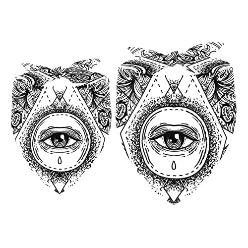 Hundehalstuch, Motiv: All Seeing Eye in verziertem rundes Mandala-Muster, für Mädchen und Jungen, waschbar, Zubehör für kleine, mittelgroße und große Hunde, Welpen, Katzen, Haustiere, 2 Stück von DJSIMFHDNG