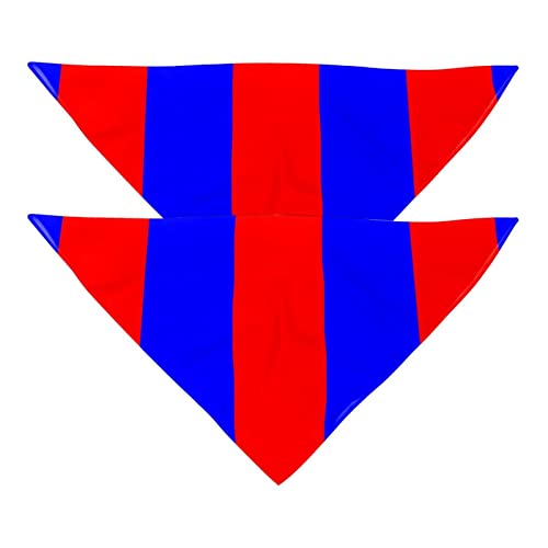 Hundehalstuch, gestreift, rot, blau, für Mädchen, Jungen, Haustier-Lätzchen, Halstuch, waschbar, Zubehör für kleine, mittelgroße und große Hunde, Welpen, Katzen, Haustiere, 2 Stück Hundehalstuch, gestreift, rot, blau, für Mädchen, Jungen, Haustier-Lätzchen, Halstuch, waschbar, Zubehör für kleine, mittelgroße und große Hunde, Welpen, Katzen, Haustiere, 2 Stück von DJSIMFHDNG