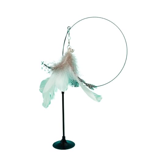 DJSKLDF Katzenangel Cat Toy Funny Toys Interactive Self Hi Feather for Cats Tease Bite Resistant with Sucker Stick Pet Supplies(Grey) von DJSKLDF