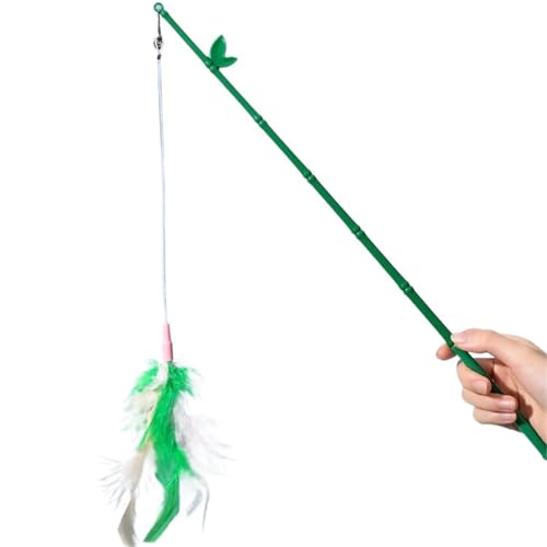 DJSKLDF Katzenangel Cat Toy Self Hi Feather Toys for Cats Stick Bite Resistant with Bell Funny Interactive Pet Supplies von DJSKLDF