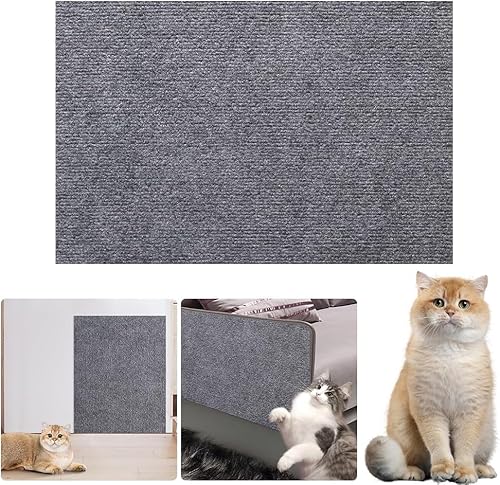 DKIIL NOIYB Katzenkratzbretter Katzenkratzmatten, rutschfest Sisal Katzenteppiche Zuschneidbare Größe Selbstklebende Kratzmöbelschutz Teppich für Wand Sofa Möbel Tür Kratzschutz (Grau, 40 * 100cm) DKIIL NOIYB Katzenkratzbretter Katzenkratzmatten, rutschfest Sisal Katzenteppiche Zuschneidbare Größe Selbstklebende Kratzmöbelschutz Teppich für Wand Sofa Möbel Tür Kratzschutz (Grau, 40 * 100cm) von DKIIL NOIYB