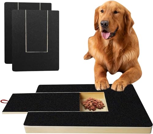 DKIIL NOIYB krallenschleifer für Hunde mit Leckerli Box, Kratzbrett Hunde Nail Kratzpappe, Sandpapierbrett Hunde Nagelfeilen Spielzeug Alternative zu Krallenknipser für Hunde von DKIIL NOIYB
