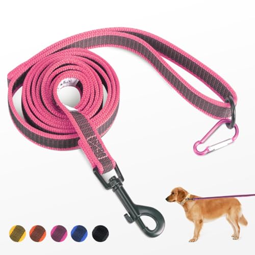 DKMambo Hundeleine mit rutschfestem Griff, 1,6 cm, 1,9 cm, 2,5 cm breit, für kleine, mittelgroße und große Hunde DKMambo Hundeleine mit rutschfestem Griff, 1,6 cm, 1,9 cm, 2,5 cm breit, für kleine, mittelgroße und große Hunde von DKMambo