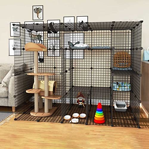 5-stöckiger Katzenkäfig, Katzengehege für den Innenbereich, DIY-Katzenlaufstall, Katzenzwinger für den Innenbereich, abnehmbare Metalldrahtzwinger, Kiste, großer Auslauf, ideal für 1–4 Katzen – 183 x 5-stöckiger Katzenkäfig, Katzengehege für den Innenbereich, DIY-Katzenlaufstall, Katzenzwinger für den Innenbereich, abnehmbare Metalldrahtzwinger, Kiste, großer Auslauf, ideal für 1–4 Katzen – 183 x von DKSNAJ