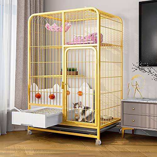 Große Katzenkäfige für den Innenbereich – Katzenkäfig mit Katzentoilette, Katzenkiste mit Rädern, Katzenlaufstall, Kätzchenkäfig für Kleintiere – für Kleintierwelpen, Kätzchen, Häschen (Größe: 78 x 55 Große Katzenkäfige für den Innenbereich – Katzenkäfig mit Katzentoilette, Katzenkiste mit Rädern, Katzenlaufstall, Kätzchenkäfig für Kleintiere – für Kleintierwelpen, Kätzchen, Häschen (Größe: 78 x 55 von DKSNAJ
