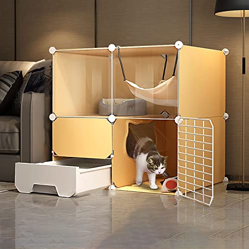 Großer Katzenkäfig – Katzenlaufstall aus abnehmbarem Metalldraht, DIY-Innenzwinger, Katzenkäfig mit Katzentoilette, abnehmbare Zwinger aus Metalldraht – großer Auslauf, ideal für 1–4 Katzen Wisdom Großer Katzenkäfig – Katzenlaufstall aus abnehmbarem Metalldraht, DIY-Innenzwinger, Katzenkäfig mit Katzentoilette, abnehmbare Zwinger aus Metalldraht – großer Auslauf, ideal für 1–4 Katzen Wisdom von DKSNAJ