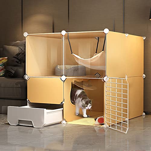 Großer Katzenkäfig – Katzenlaufstall aus abnehmbarem Metalldraht, DIY-Innenzwinger, Katzenkäfig mit Katzentoilette, abnehmbare Zwinger aus Metalldraht – großer Auslauf, ideal für 1–4 Katzen Wisdom Großer Katzenkäfig – Katzenlaufstall aus abnehmbarem Metalldraht, DIY-Innenzwinger, Katzenkäfig mit Katzentoilette, abnehmbare Zwinger aus Metalldraht – großer Auslauf, ideal für 1–4 Katzen Wisdom von DKSNAJ
