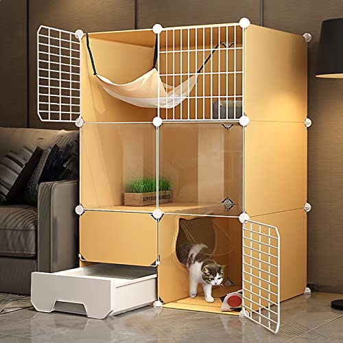 Großer Katzenkäfig – Katzenlaufstall aus abnehmbarem Metalldraht, DIY-Innenzwinger, Katzenkäfig mit Katzentoilette, abnehmbare Zwinger aus Metalldraht – großer Auslauf, ideal für 1–4 Katzen Wisdom Großer Katzenkäfig – Katzenlaufstall aus abnehmbarem Metalldraht, DIY-Innenzwinger, Katzenkäfig mit Katzentoilette, abnehmbare Zwinger aus Metalldraht – großer Auslauf, ideal für 1–4 Katzen Wisdom von DJAUYB