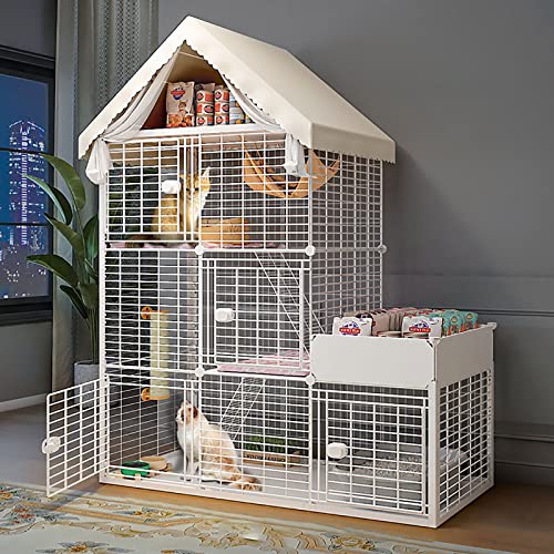 Großer Katzenkäfig für den Innenbereich – Katzenkäfig für den Außenbereich, Katzengehege, Katzenlaufstall, Katzenzwinger, Haustierlaufstall, Kleintierkäfig – für Kleintierwelpen, Kätzchen, Häschen Großer Katzenkäfig für den Innenbereich – Katzenkäfig für den Außenbereich, Katzengehege, Katzenlaufstall, Katzenzwinger, Haustierlaufstall, Kleintierkäfig – für Kleintierwelpen, Kätzchen, Häschen von DKSNAJ