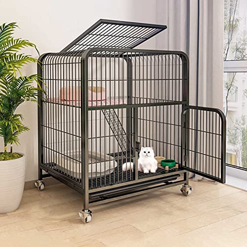 Katzenkäfig, Katzenhütte für draußen, Katzenkistenkäfig, Laufstall, Katzengehege auf Rädern, Metallkäfig für Kätzchen, Stall für Kleintiere, übergroße Katzenvilla – für Kleintiere, Welpen, Kätzchen, von DKSNAJ