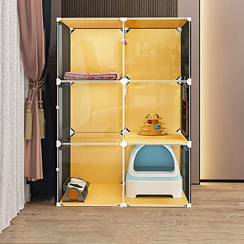 Katzenkäfig, Katzenkäfige, Katzengehege für den Innenbereich mit Katzentoilette, großer Katzenlaufstall, abnehmbare Katzenzwinger aus Metall, Auslauf, ideal für 1–3 Katzen (Größe: 72 x 47 x 107 cm) Katzenkäfig, Katzenkäfige, Katzengehege für den Innenbereich mit Katzentoilette, großer Katzenlaufstall, abnehmbare Katzenzwinger aus Metall, Auslauf, ideal für 1–3 Katzen (Größe: 72 x 47 x 107 cm) von DKSNAJ